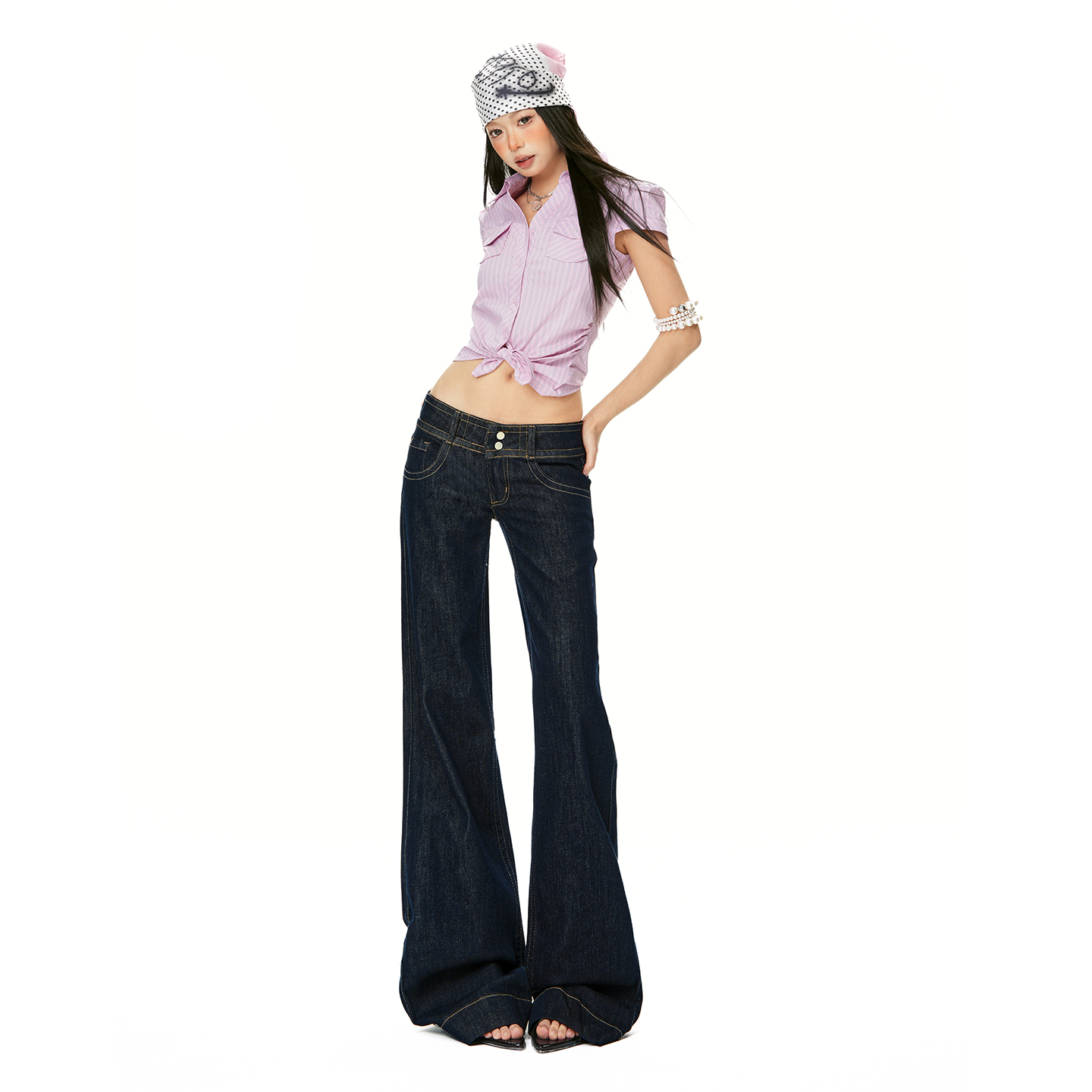 Jeans vintage bleus pour femmes, mode hip-hop, streetwear, Y2K, coupe large, jambe droite, taille basse, pantalon en denim baggy