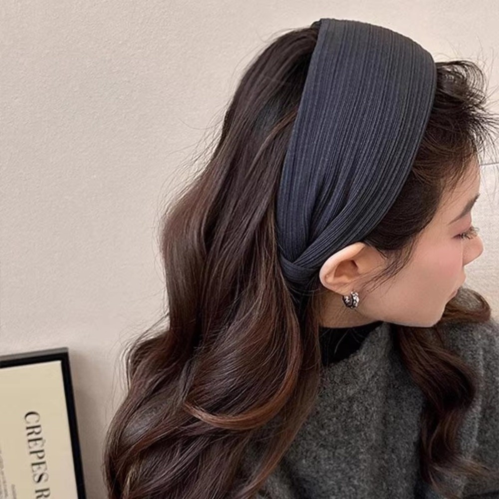 Serre-tête large à bordure haute pour femmes et filles, accessoire de coiffure solide