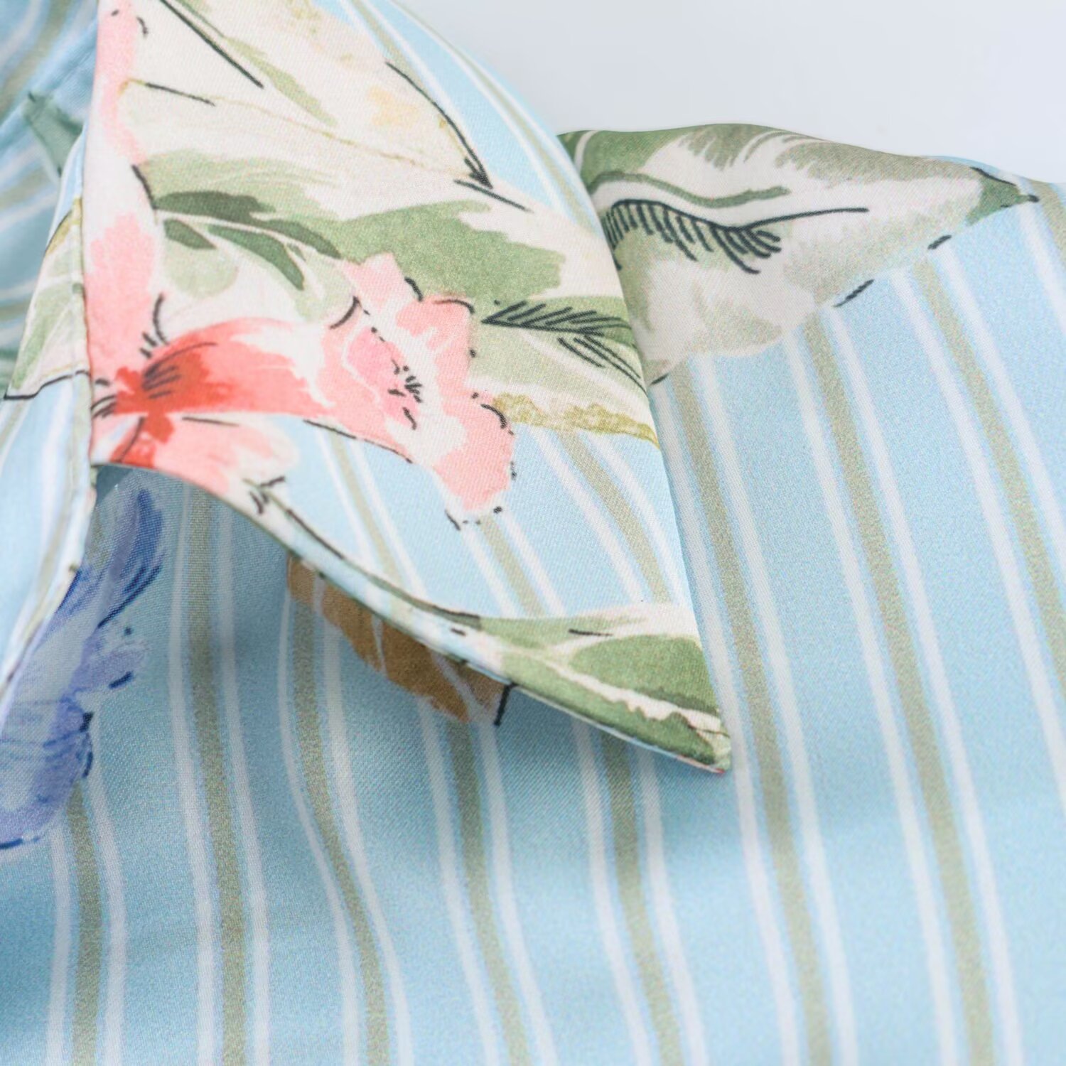 Nouvelle chemise pour femme à imprimé floral, en satin de soie, à manches longues, coupe ample, respirante, douce pour la peau, printemps-été