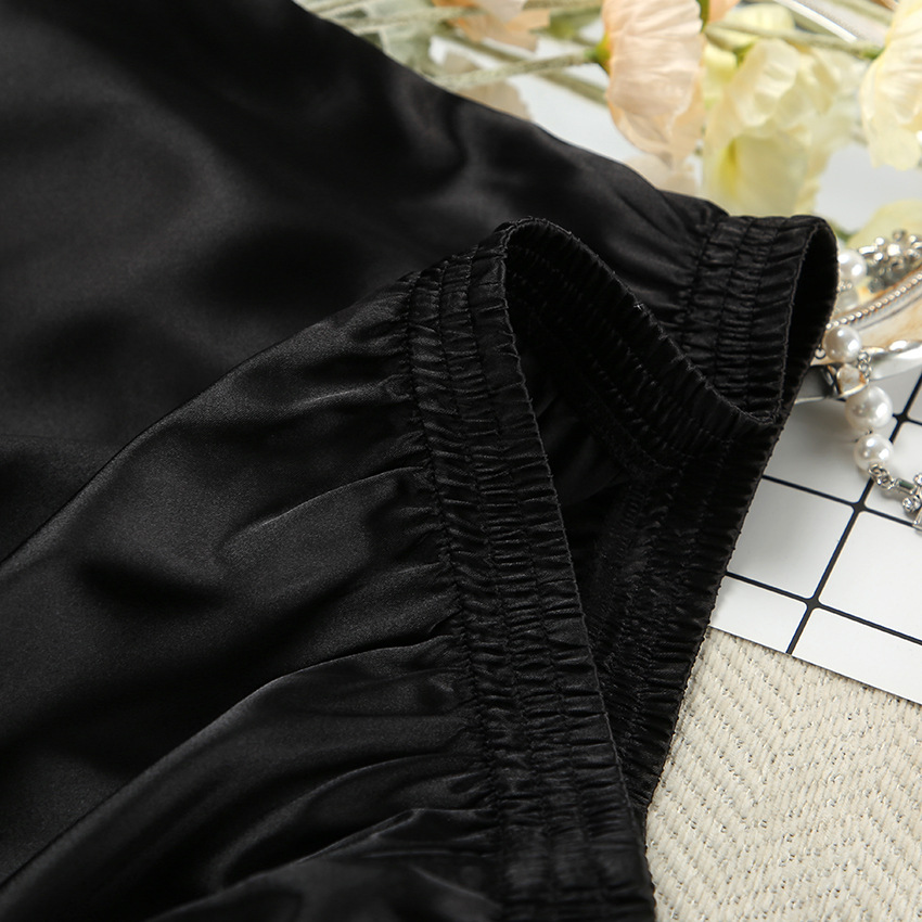 Ensemble 2 pièces soyeux et élégant pour femmes, Camisole + short à volants, sans manches, Streetwear assorti, tenues décontractées