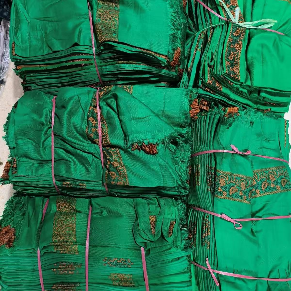 Foulard vert musulman pour hommes, foulard traditionnel en coton doux, couvre-chef de prière islamique Eid, bandeau respirant