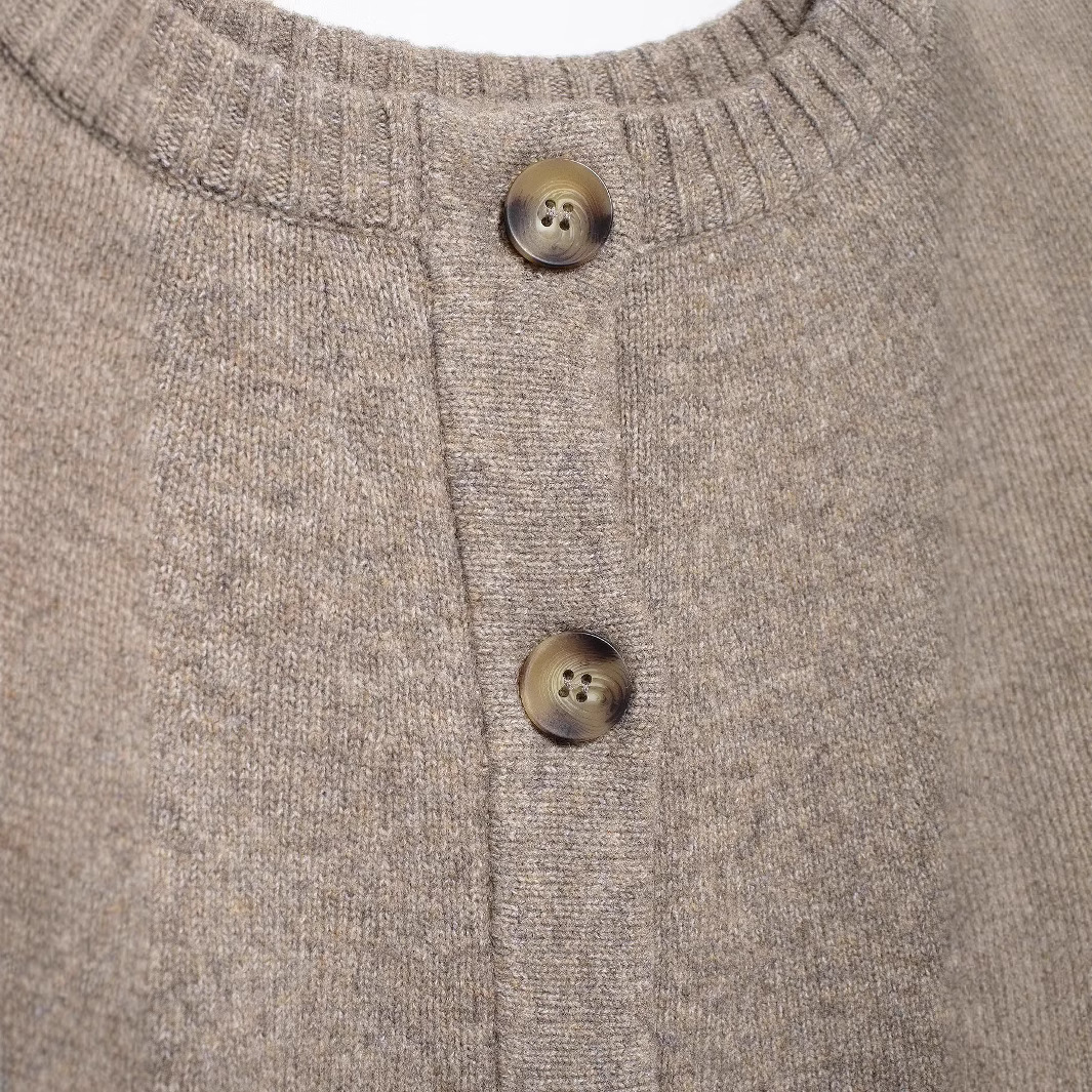 Châle tricoté à col rond tendance, veste courte pour femme, nouvelle collection automne, style polyvalent à col drapé, best-seller de la saison