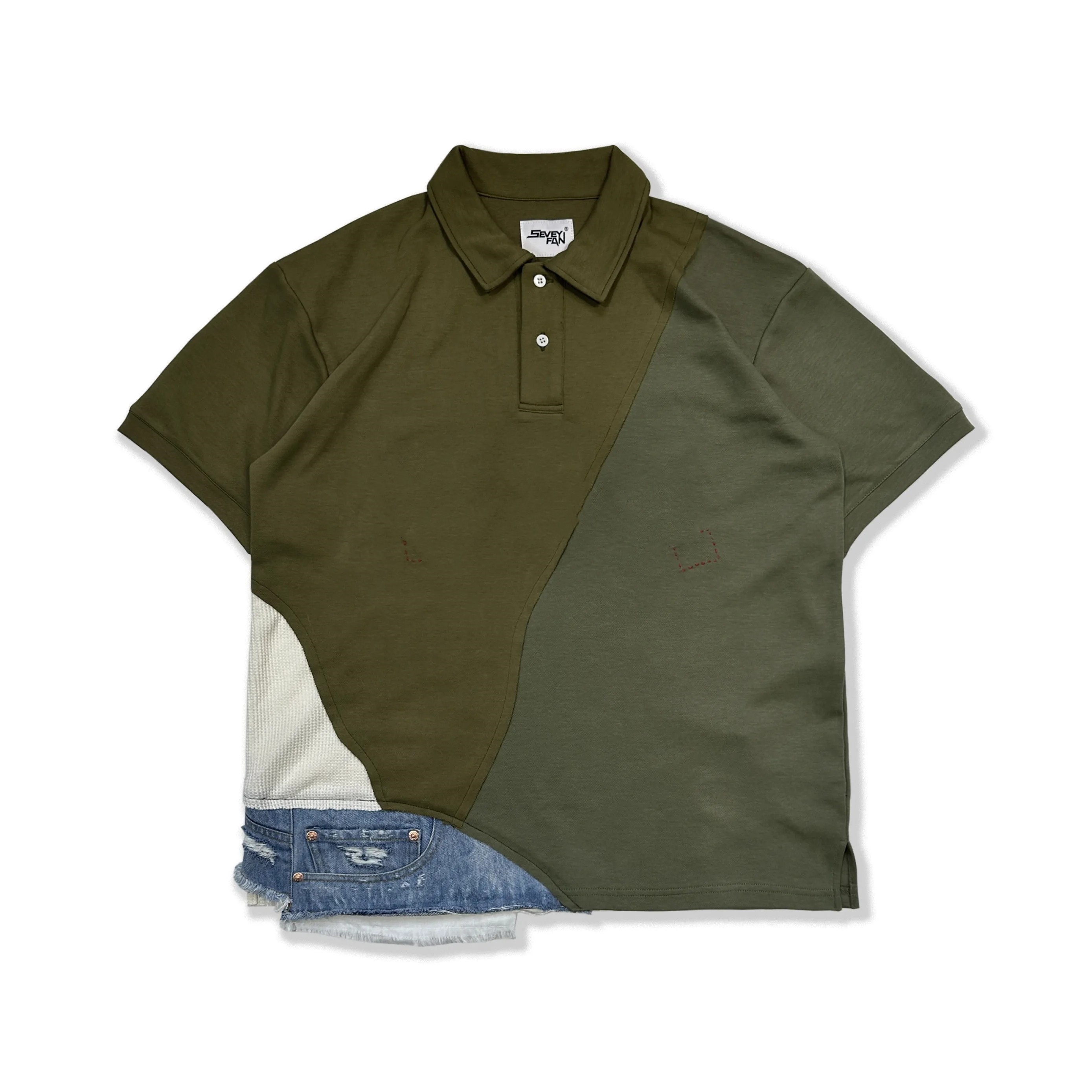 ABOORUN hommes polos broderie Patchwork t-shirts Streetwear couverture en coton pour homme
