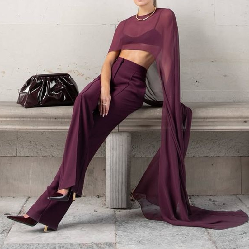 Élégant mode maille pure Poncho haut femmes en mousseline de soie châle Cape Capelets pour robe de soirée châle enveloppes couvrir fête de mariage