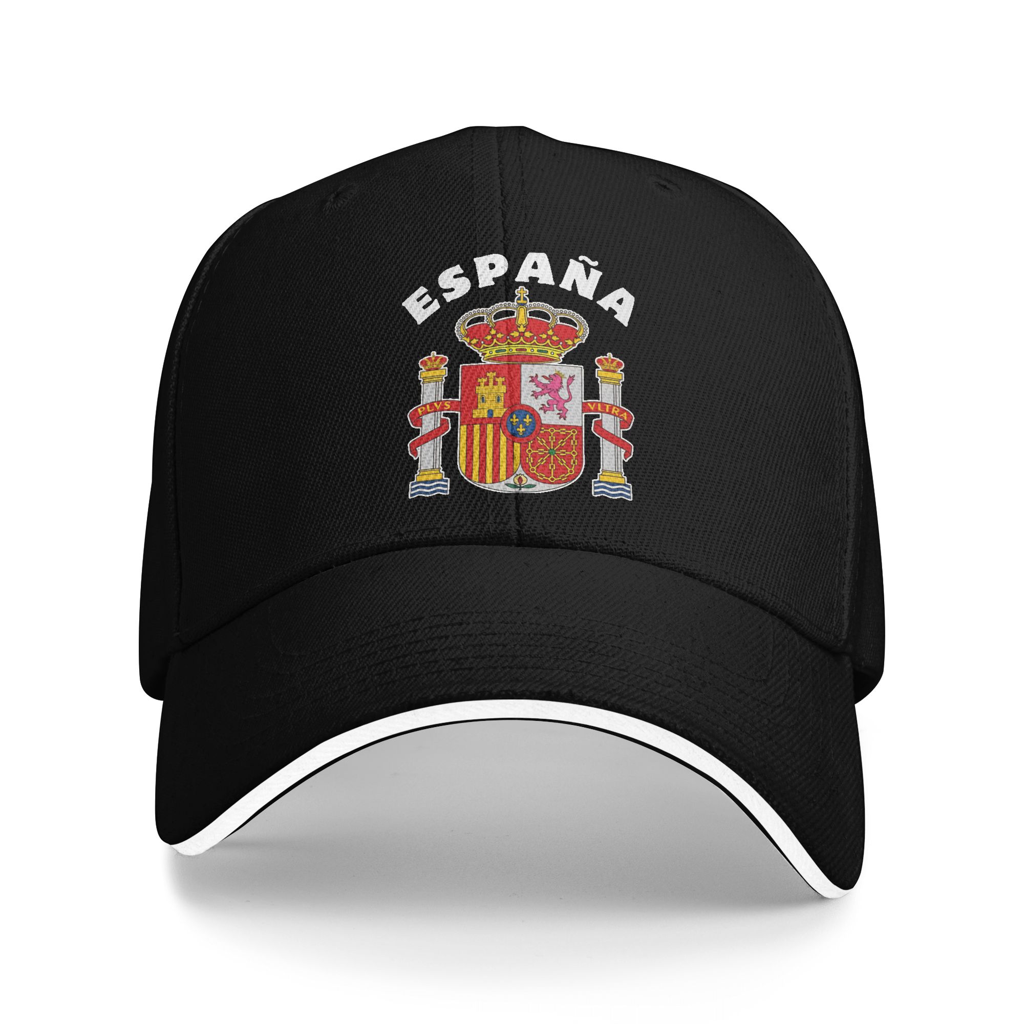 Casquette de baseball décontractée avec l'écusson de l'Espagne, casquette de sport d'extérieur, chapeau hip-hop, protection solaire d'été, design unisexe, casquette snapback