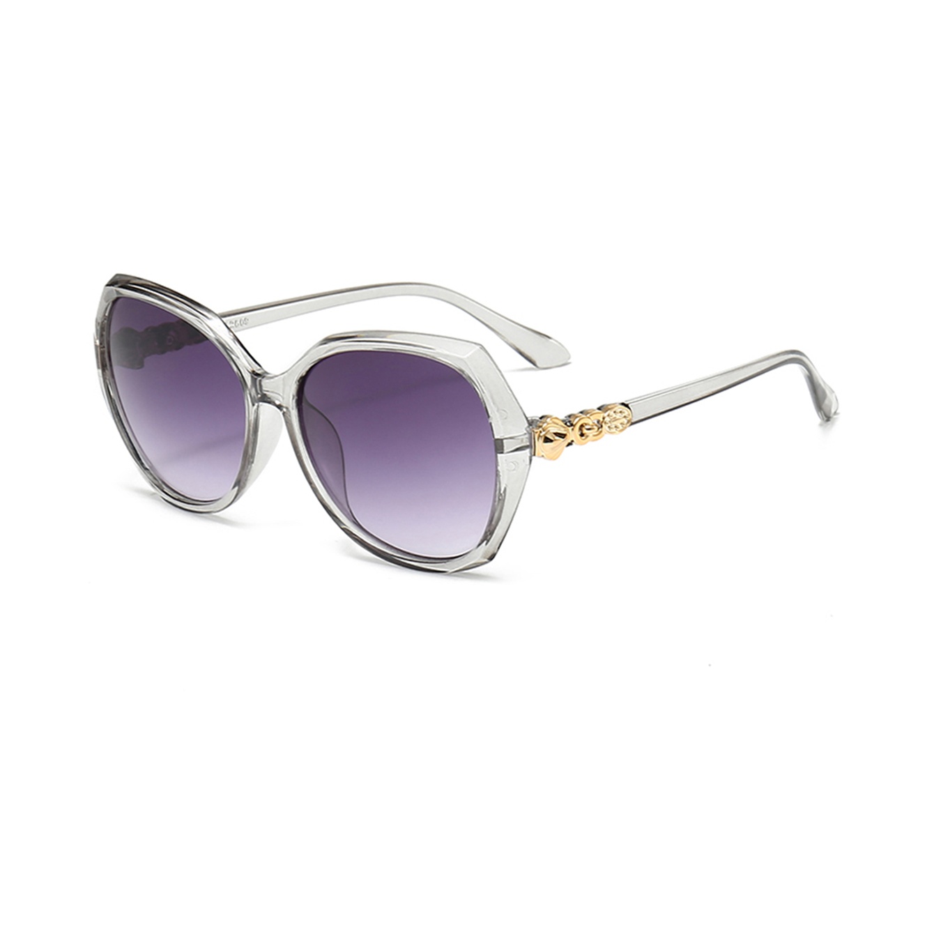 Lunettes de soleil pour femmes, design unique à grande monture, accents métalliques, style rétro, finition de haute qualité, parfaites pour les sorties quotidiennes C