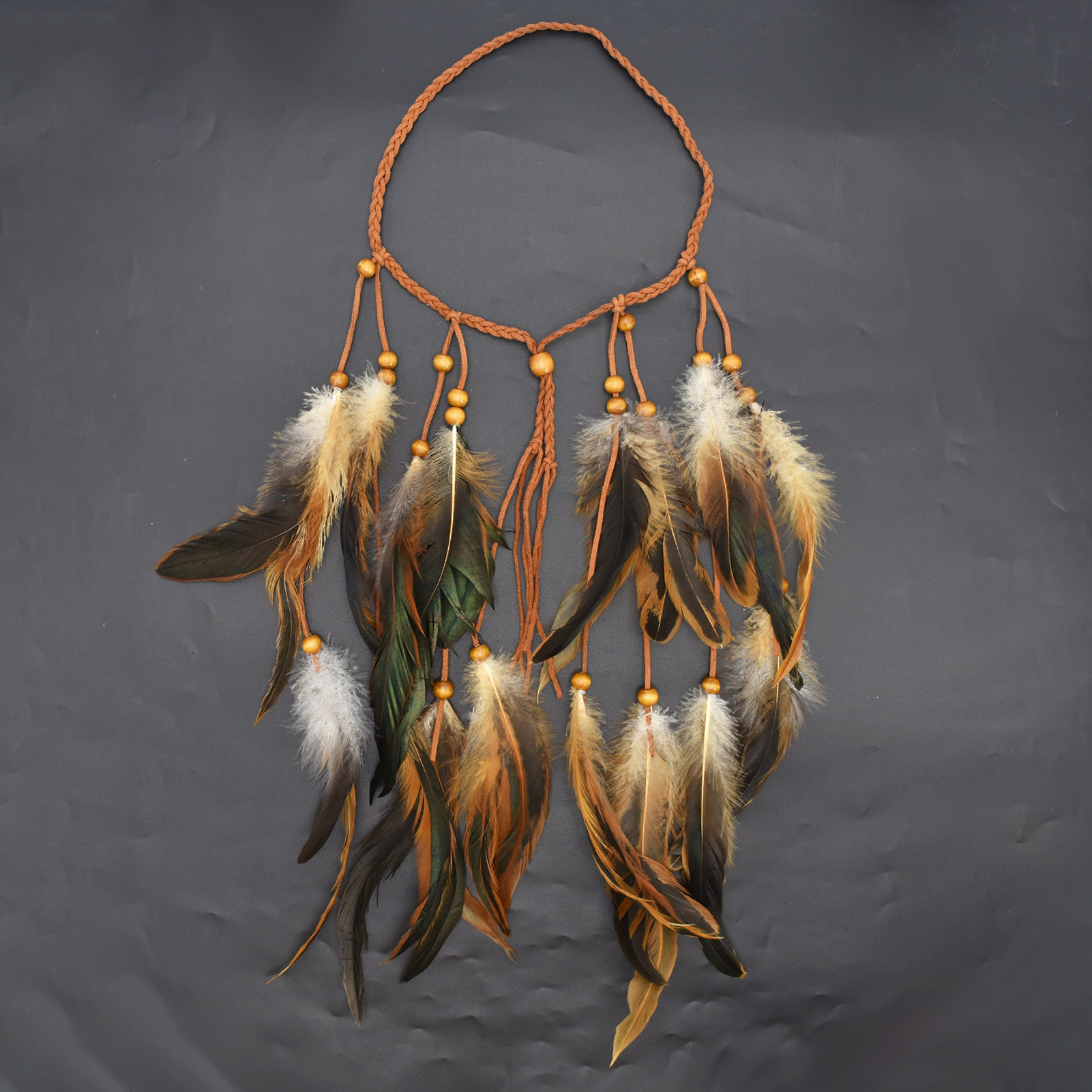 Serre-tête bohème à plumes avec longues franges, style ethnique vintage, accessoire de cheveux, bandeau en forme de vigne pour femme, idéal pour les fêtes et la mode