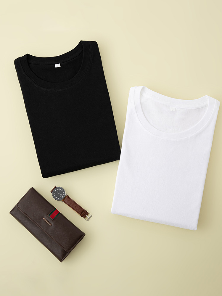 Femmes T-shirts à manches longues solide haut col en o coton blanc chemises à fond printemps automne T-shirts Harajuku T-shirts t-shirt ample