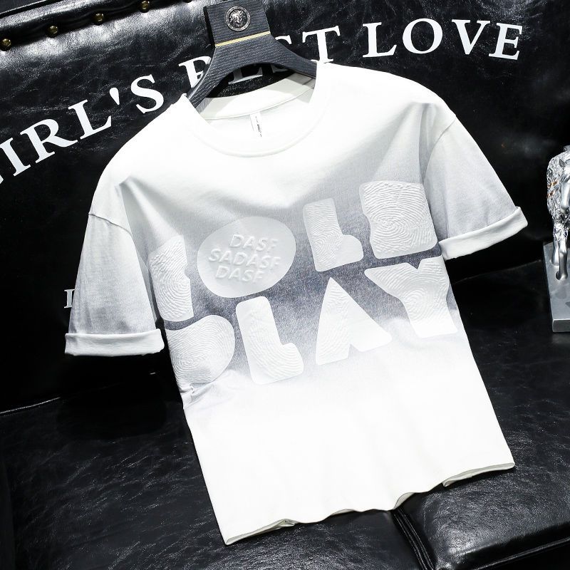 T-shirts pour hommes chemises Alphabet imprimé hauts noir chiné hommes T-shirt vêtements bon marché et haute qualité Harajuku mode vente en gros chaude