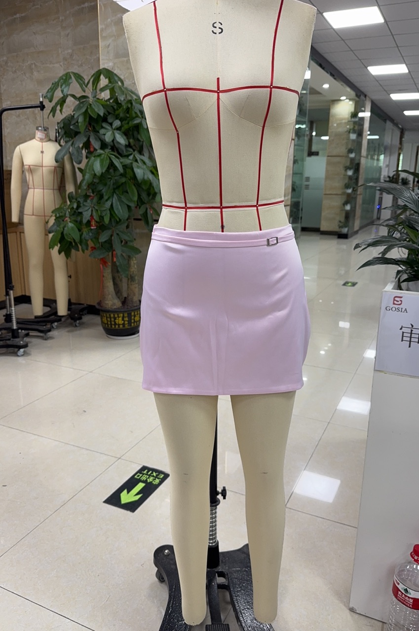 Femmes mode Satin Mini jupe années 2000 solide taille basse Satin jupe bas Clubwear