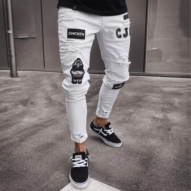 Pantalons pour hommes mode hommes pantalons décontractés Jean extensible pantalon de travail maigre mâle Vintage lavage grande taille Jean coupe ajustée pour hommes vêtements