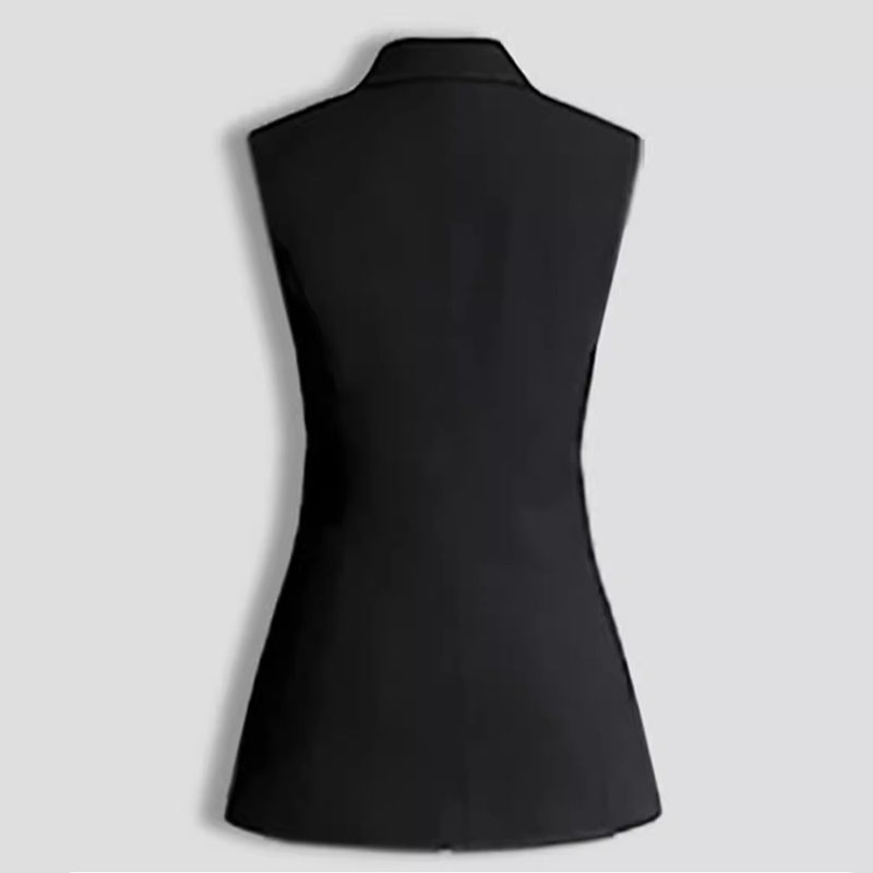 Costume gilet femme gilet veste 2025 printemps automne nouveaux hauts sans manches haut de gamme taille mince tempérament gilets femme pardessus