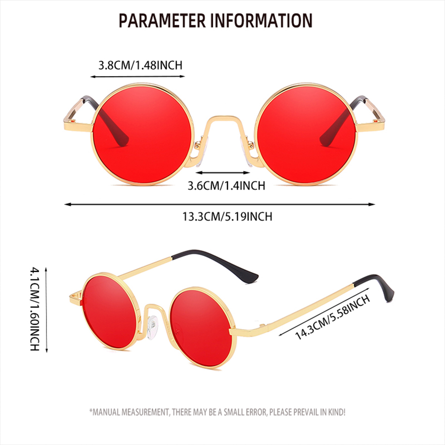 Lunettes rondes rétro Steampunk, lentille PC avec plusieurs Options de couleurs, pour hommes et femmes, accessoires Photo