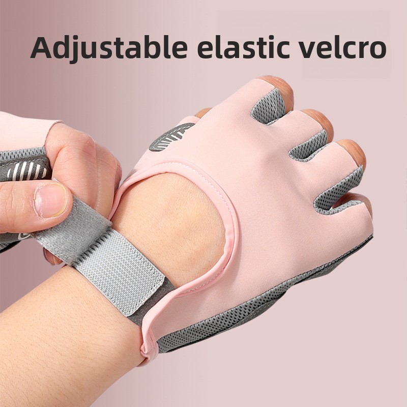 Gants de sport et de fitness pour femmes, coussin d'air antidérapant, soie glacée de yoga absorbant les chocs, fitness respirant et résistant à l'usure