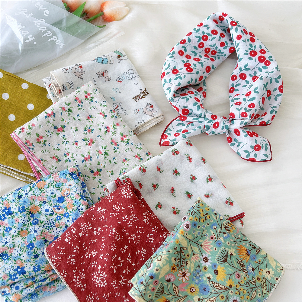 Foulard bandana en coton, 55x55cm, turban, châle, écharpe de sauna, mouchoir, accessoires pour cheveux