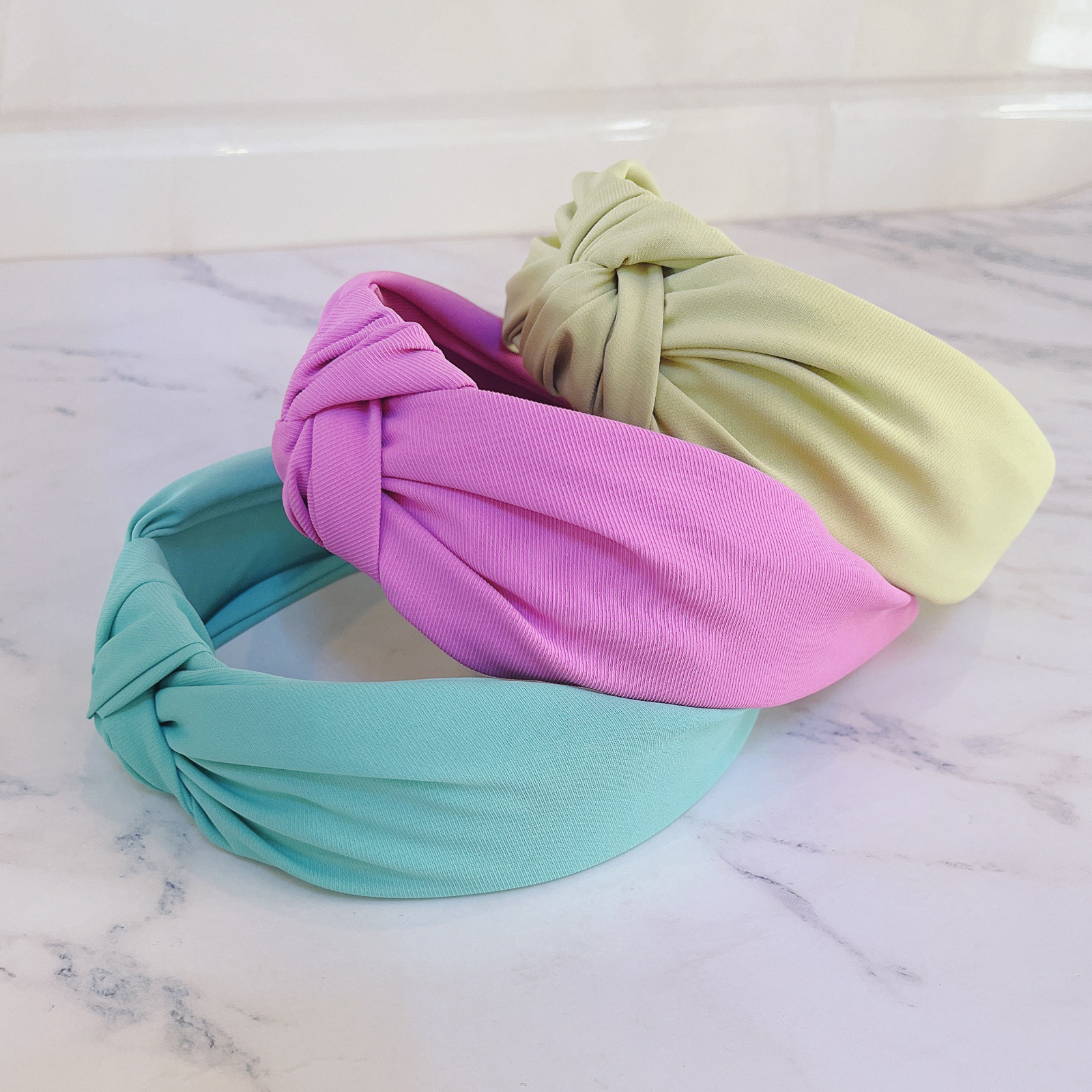 PROLY – Turban décontracté à nœud central pour femme, accessoires de cheveux, couleur unie, nouvelle mode, printemps, adulte