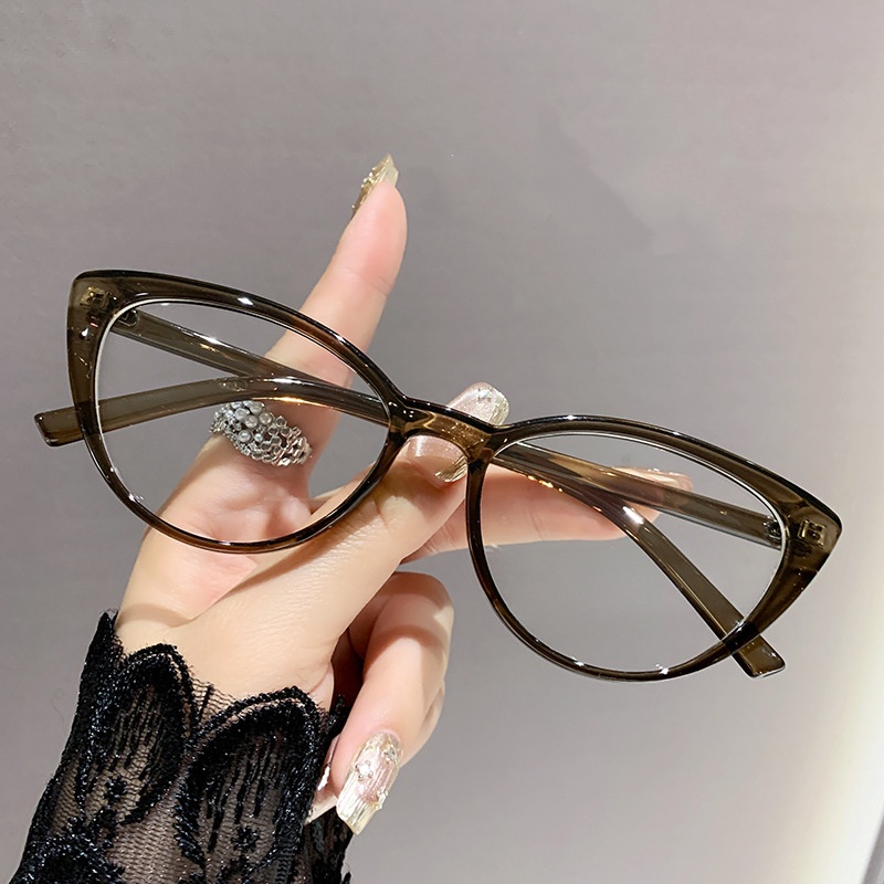Montures de lunettes de soleil œil-de-chat pour femmes, mode européenne et américaine, lunettes de lecture tendance avec protection contre la lumière bleue