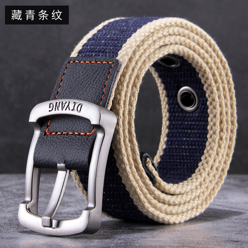 Ceinture, ceinture à boucle en toile pour hommes, ceinture pour pantalons de travail décontractés, ceinture pour pantalons tendance pour jeunes, ceinture polyvalente pour étudiants