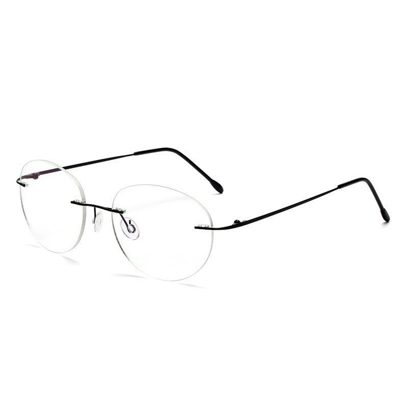 Monture de lunettes ronde sans monture pour hommes et femmes, lunettes de Prescription optique, lunettes