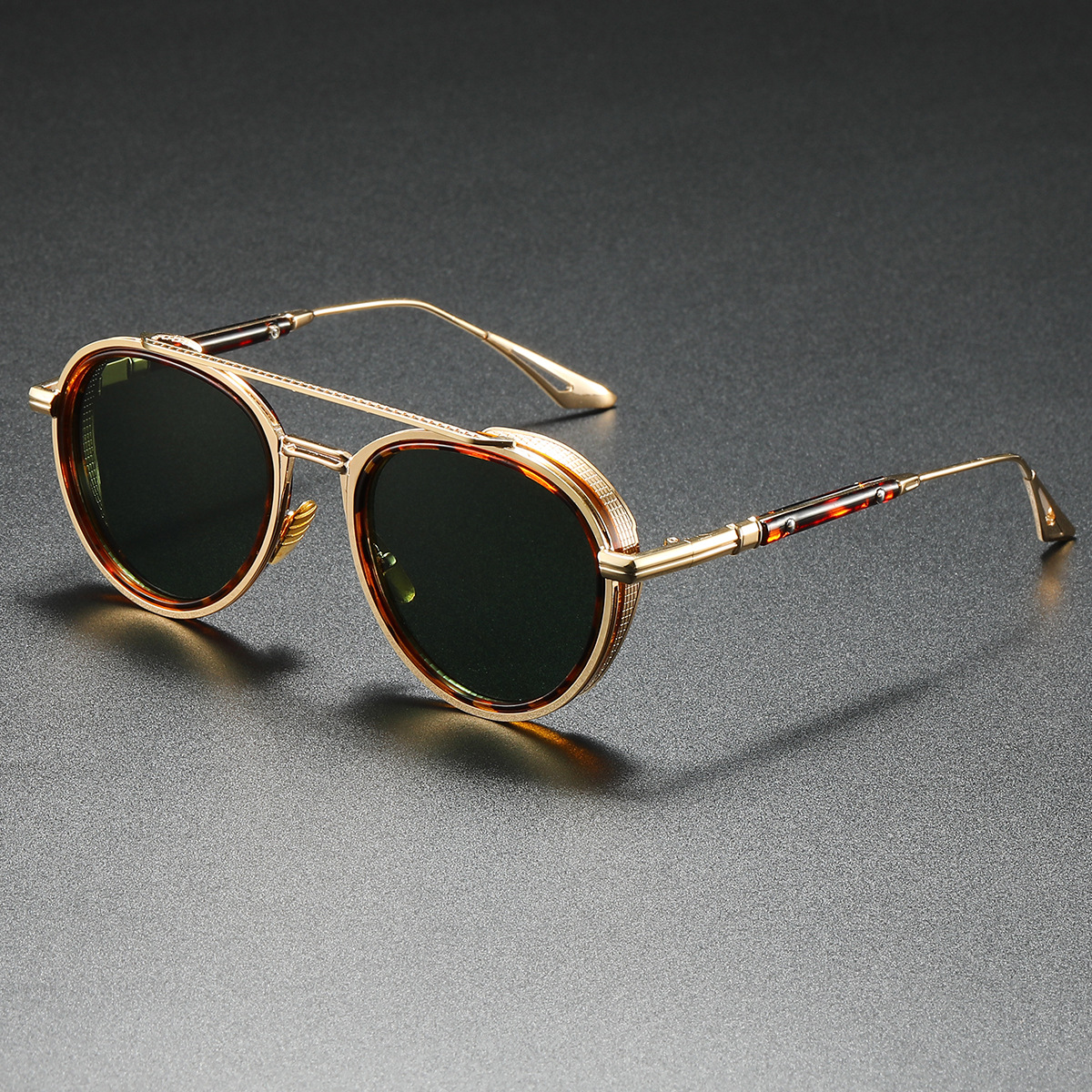 Lunettes De soleil exquises hommes 2025 nouvelle marque concepteur rond pilote Punk lunettes De soleil homme unisexe luxe lunettes Lentes De Sol Hombre