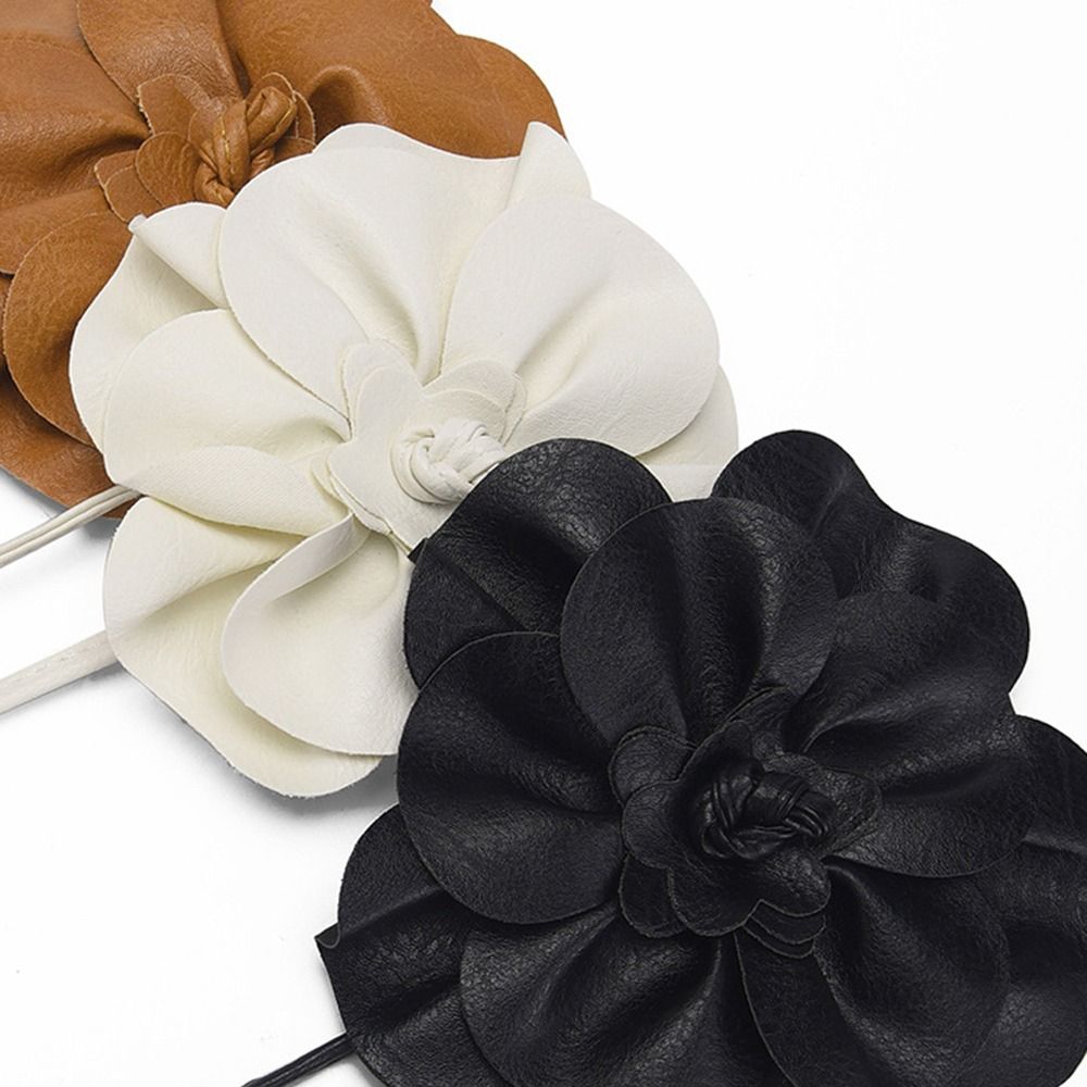 Ceintures en cuir PU à fleurs, décoratives, de luxe, chaînes de taille florales, ceintures DIY pour femmes, dames, filles