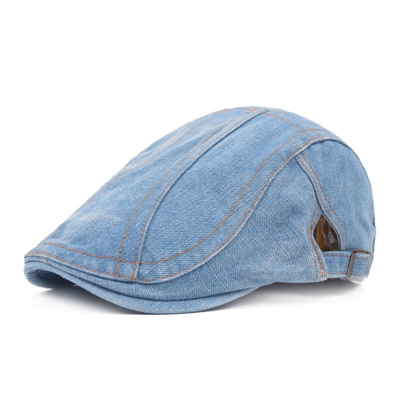 Casquette de journal en Denim de Style japonais pour hommes, chapeau rétro à la mode, béret polyvalent de Style coréen, casquette de journal décontractée pour femmes, tendance