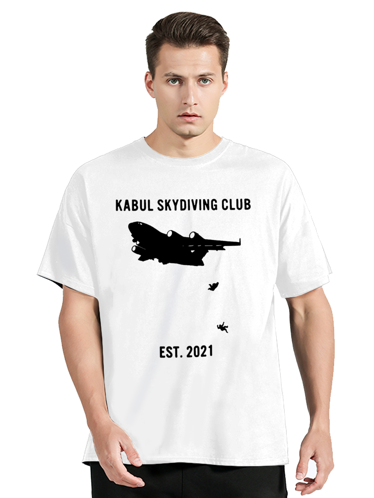 T-shirt de fitness graphique en coton unisexe, vêtements pour hommes, t-shirt Kabul Sky3/4 Club EST, Streetwear, 2021
