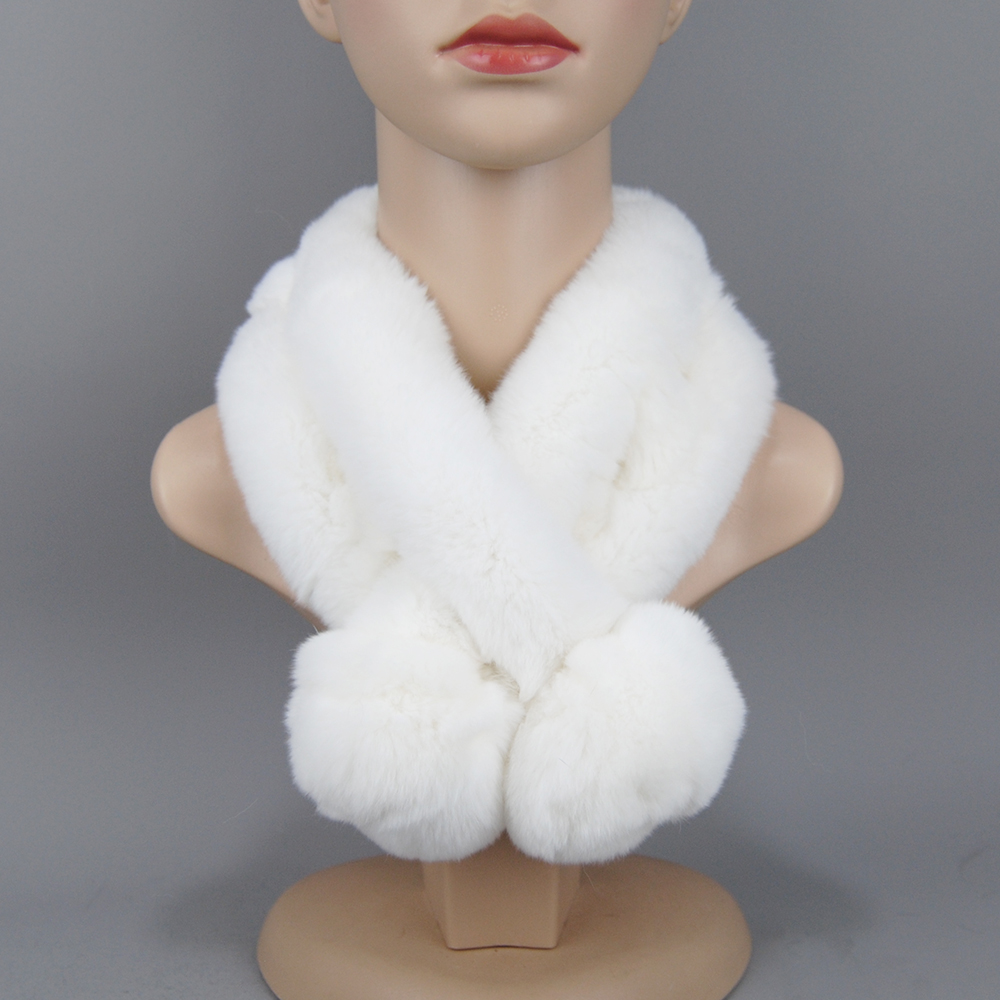 Nouveau Style dame qualité 100% réel fourrure silencieux femmes hiver tricoté réel Rex lapin fourrure écharpe naturel chaud Rex lapin fourrure foulards