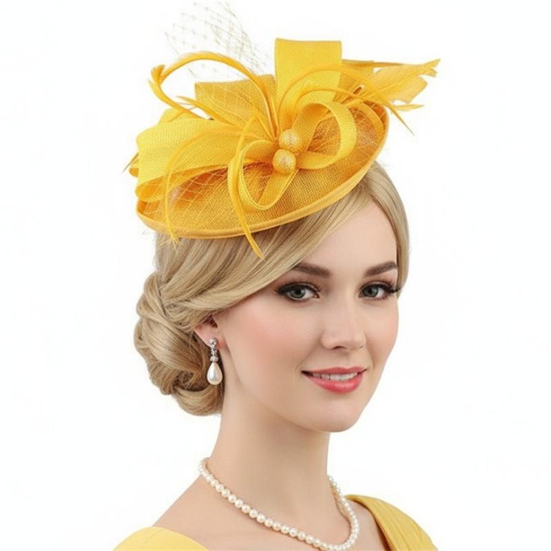 Chapeau Fascinator à Plumes Chic, Serre-tête Fascinator pour Tea Party, Coiffe Structurée Élégante pour Usage Quotidien et Occasions Spéciales