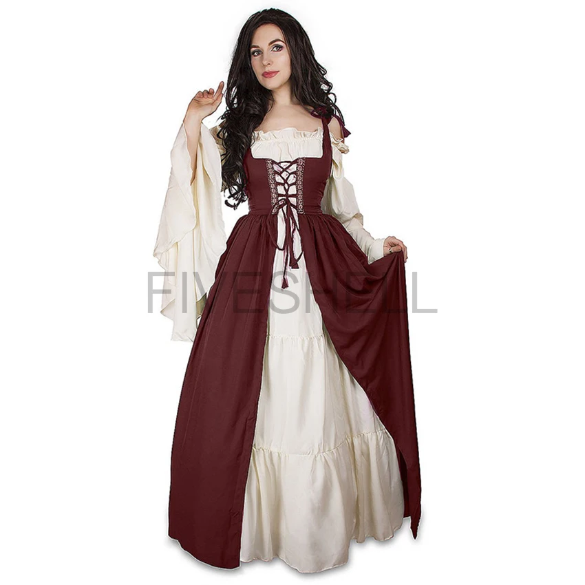 Costume de princesse Punk médiéval pour femmes, Robe victorienne pour palais, déguisement de fête de carnaval, Halloween Cosplay féminin