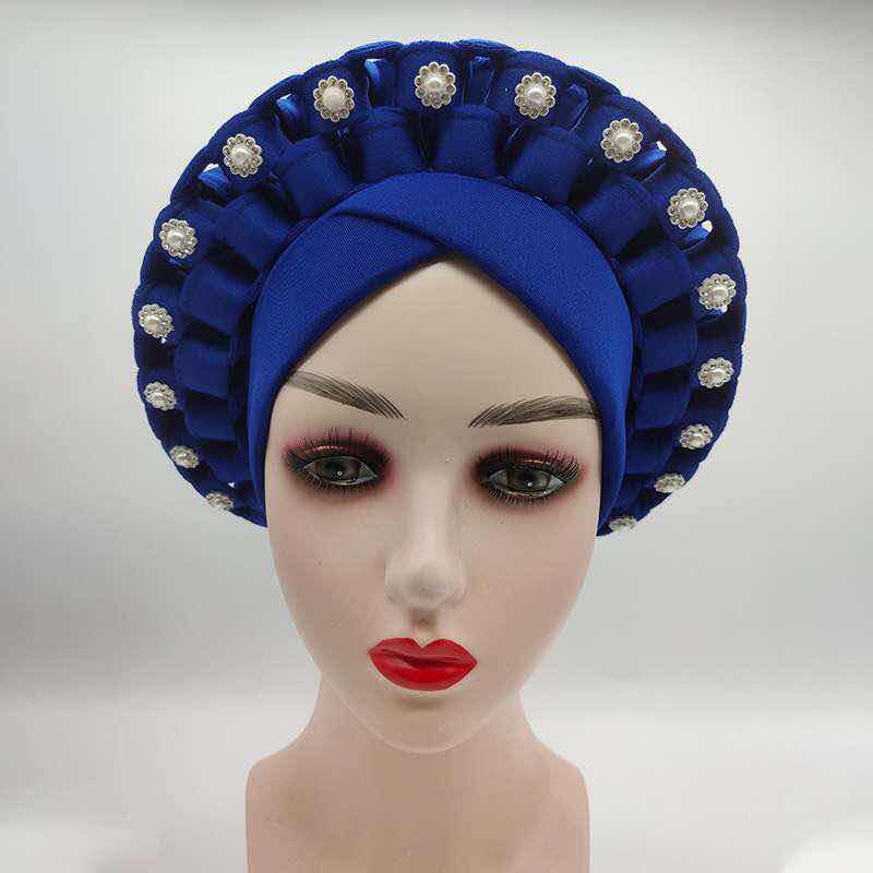Casquettes turban africaines pour femmes, coiffure, bonnet nigwin, Gele de mariage, prêt à porter, enveloppes de tête autogelsFashion