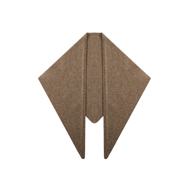 Écharpe triangulaire en laine pour femme, châle tricoté chaud, décontracté, couleur unie, nouvelle mode automne hiver 2026, 100%