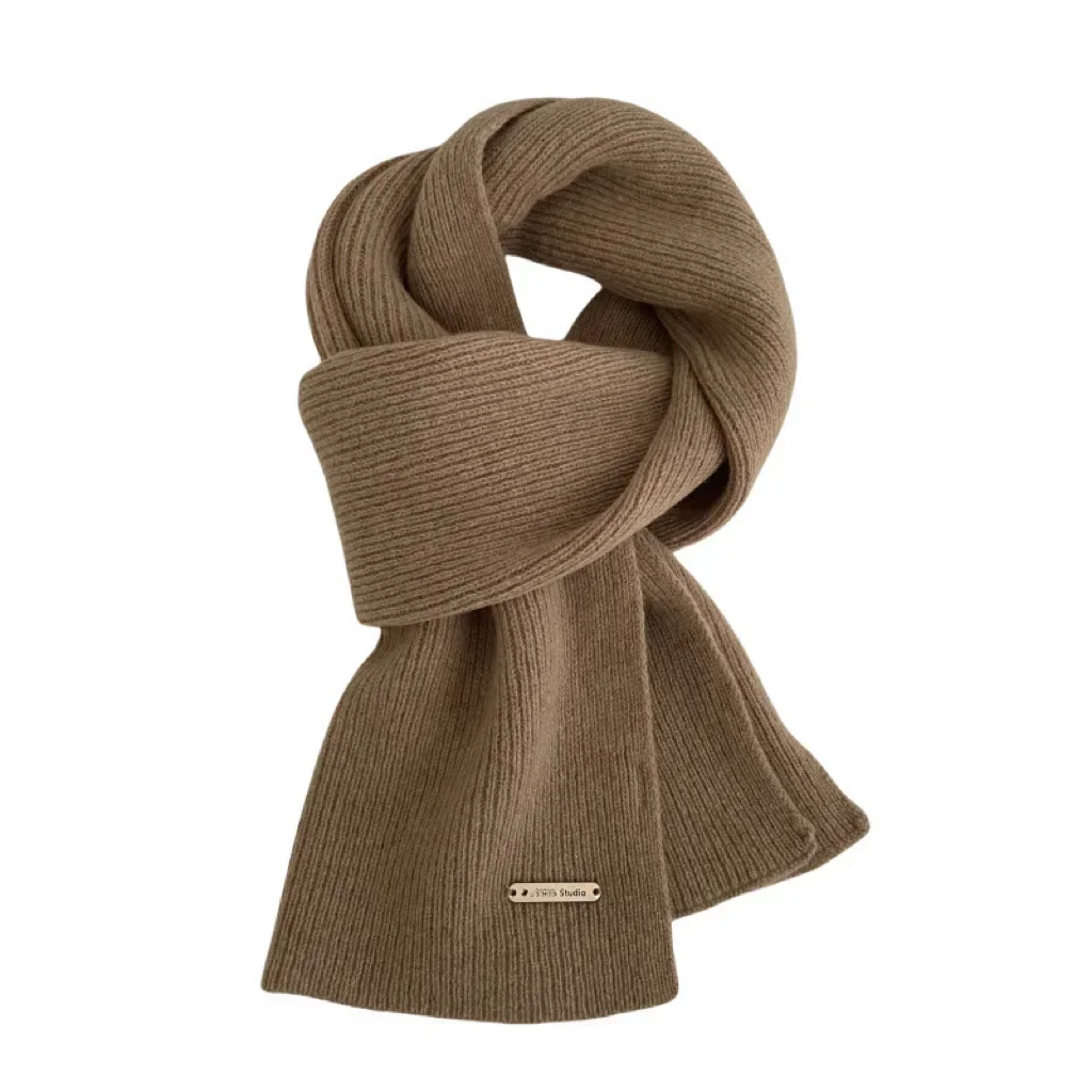 Écharpe de luxe en mélange de cachemire pour femme, châle chaud et épais de couleur unie, enveloppe en laine douce, couverture pour femme, hiver