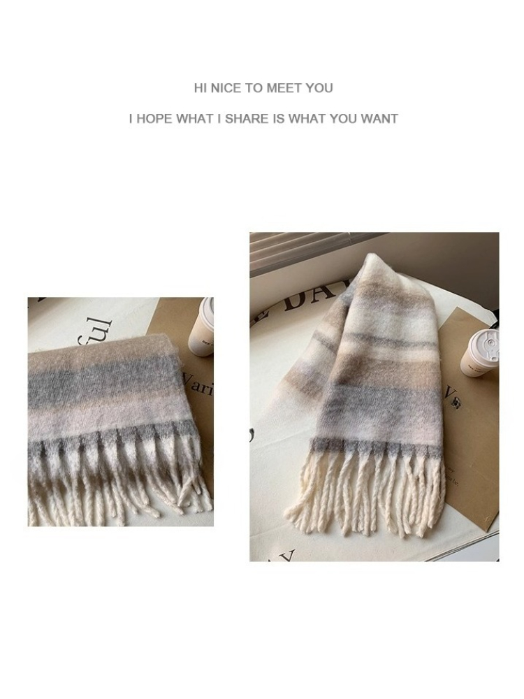 Écharpe d'hiver pour femmes cachemire chaud Plaid Pashmina foulards couverture enveloppes femme épais doux Bufanda gland châle Long Poncho