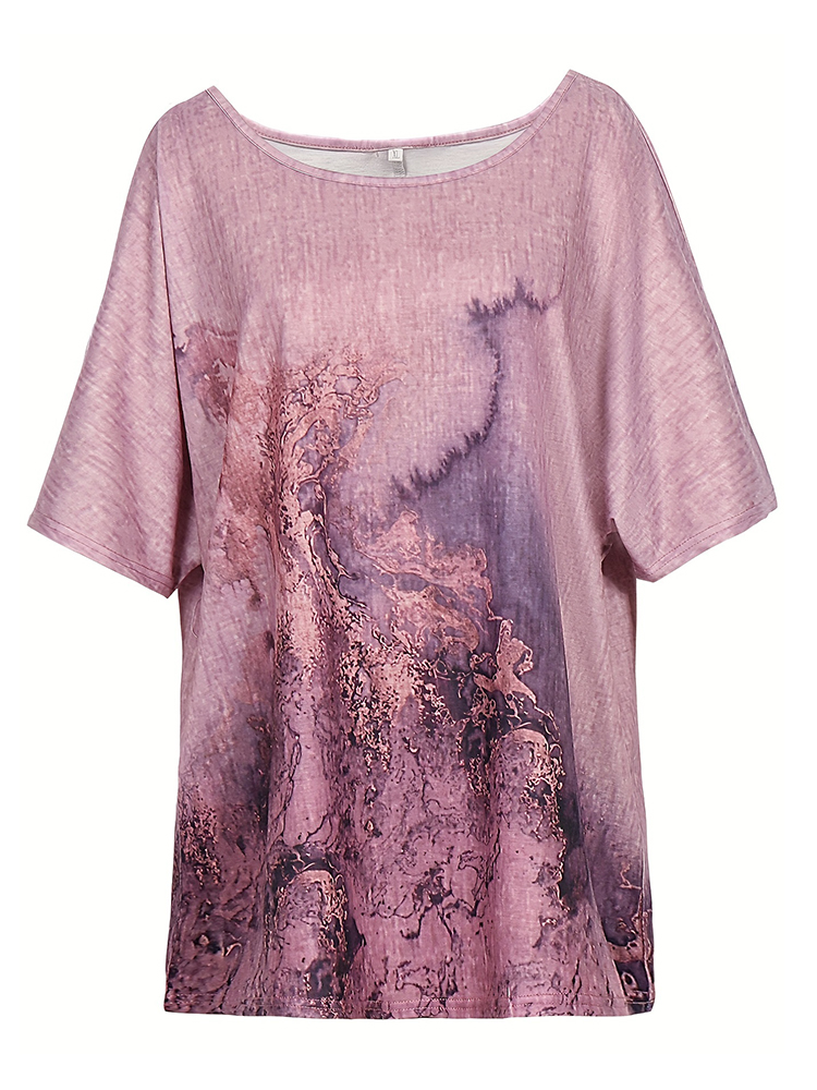 Grande taille t-shirt hauts été femmes à manches courtes col rond imprimé fleuri hauts amples t-shirt décontracté t-shirt à capuche