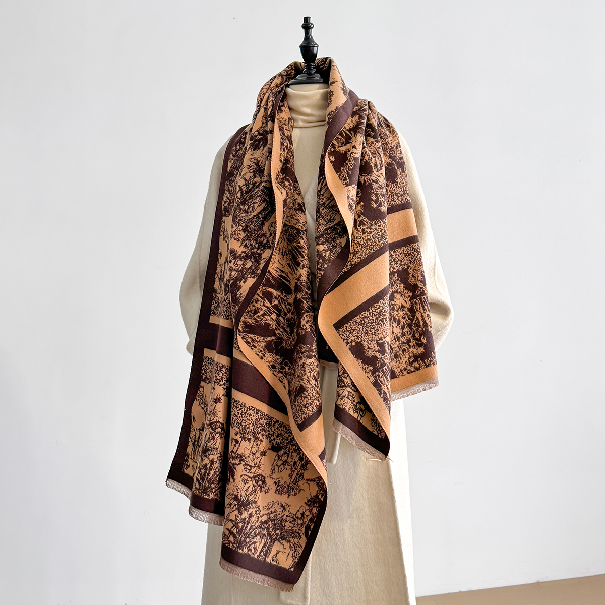 Luxe hiver cachemire écharpe femmes 2025 Design chaud Pashmina couverture Poncho foulards femme châle enveloppes épais Foulard Bufanda