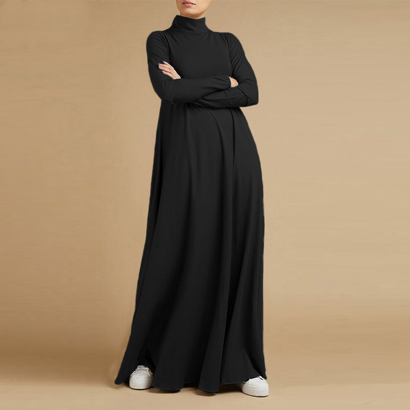 Abaya noire à manches longues pour femmes et filles, robe de Dubaï, robe de soirée arabe, vêtements du Bangladesh, populaire, indépendant, automne