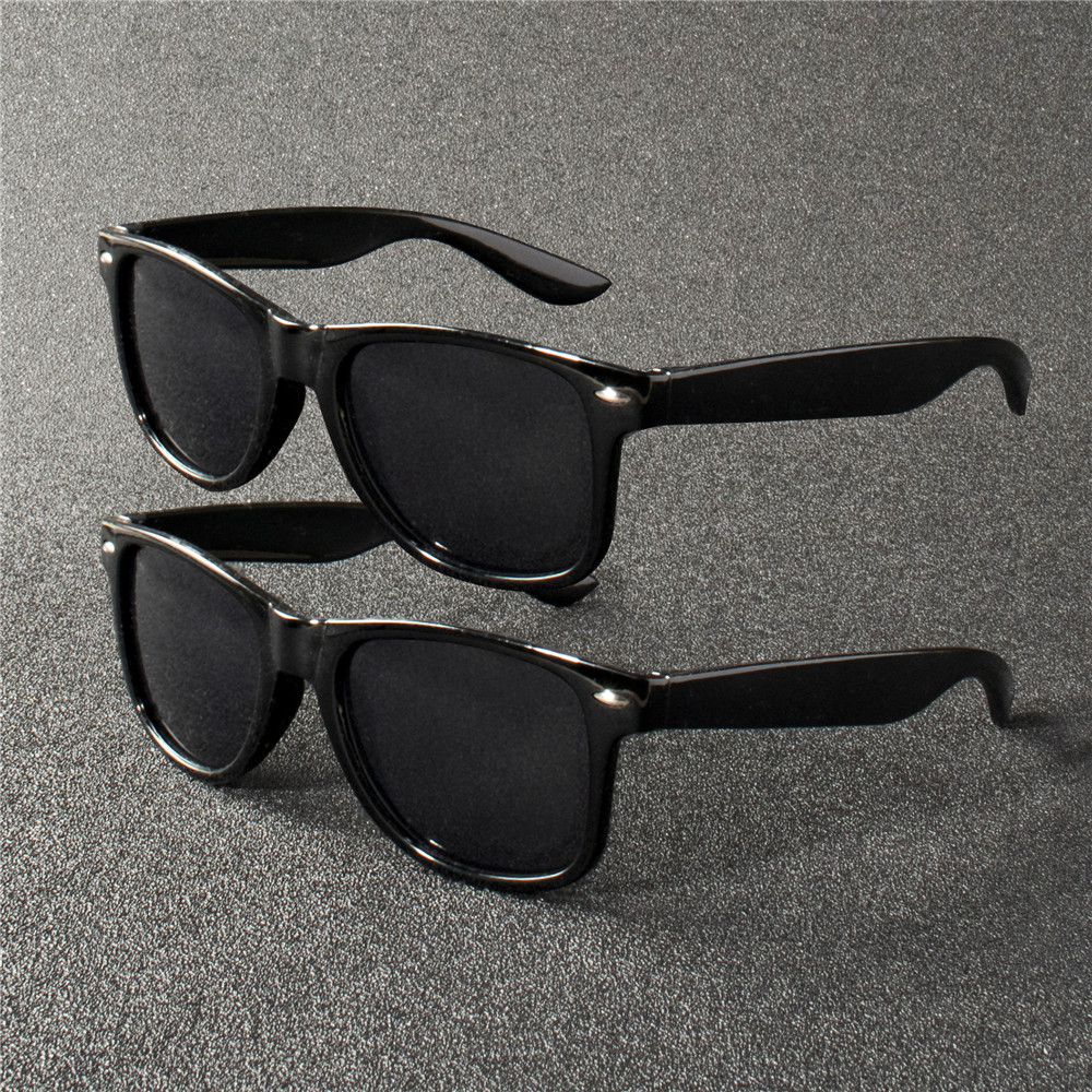 Lunettes carrées noires classiques avec décoration en forme de boulon, 12 pièces, pour fête, photographie, mariage, anniversaire, remise de diplôme, randonnée