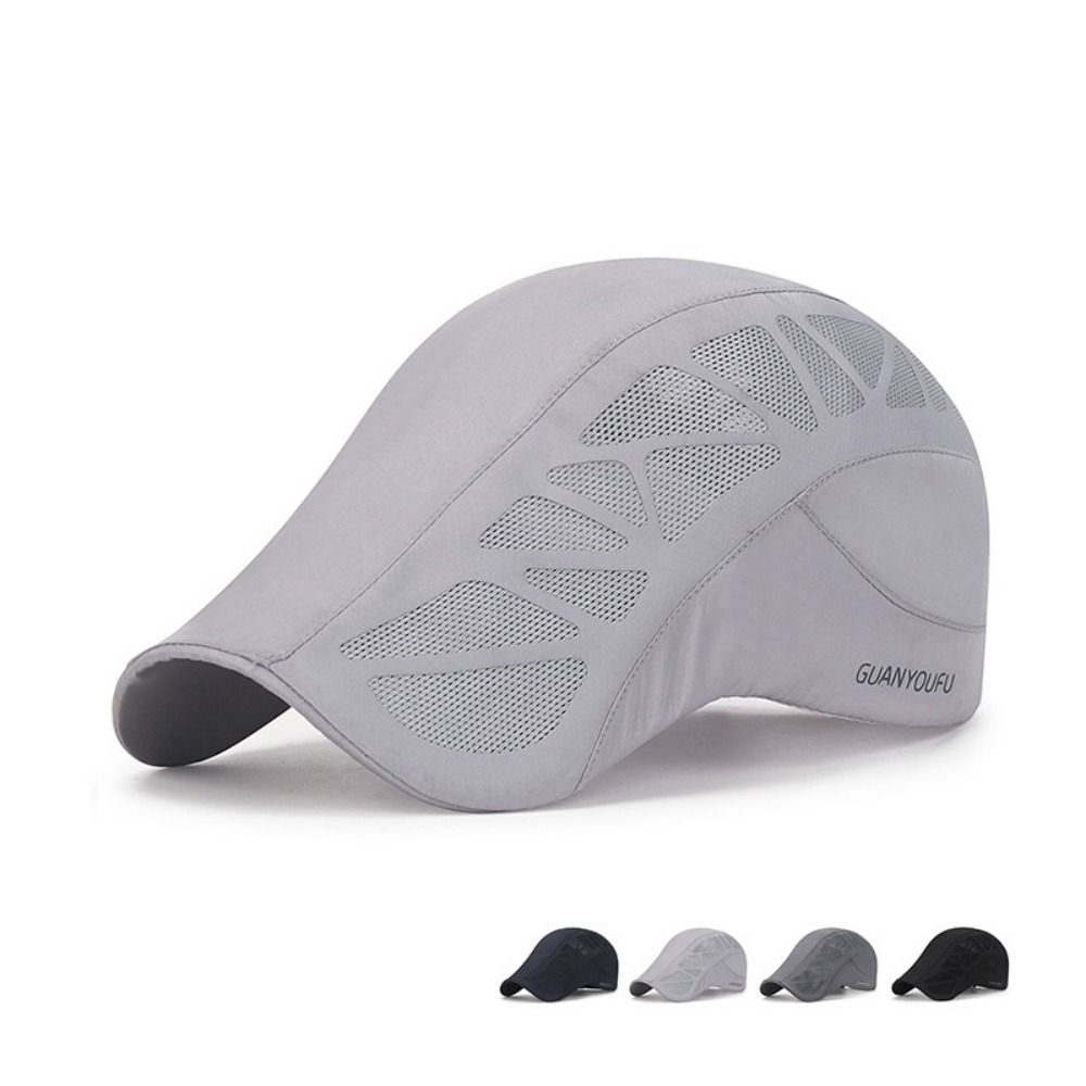 Béret de lettre à la mode pour hommes, chapeaux de soleil, chapeau de chauffeur de taxi de golf, casquette d'été plate Newsboy, casquettes de baseball en maille Peaky à séchage rapide