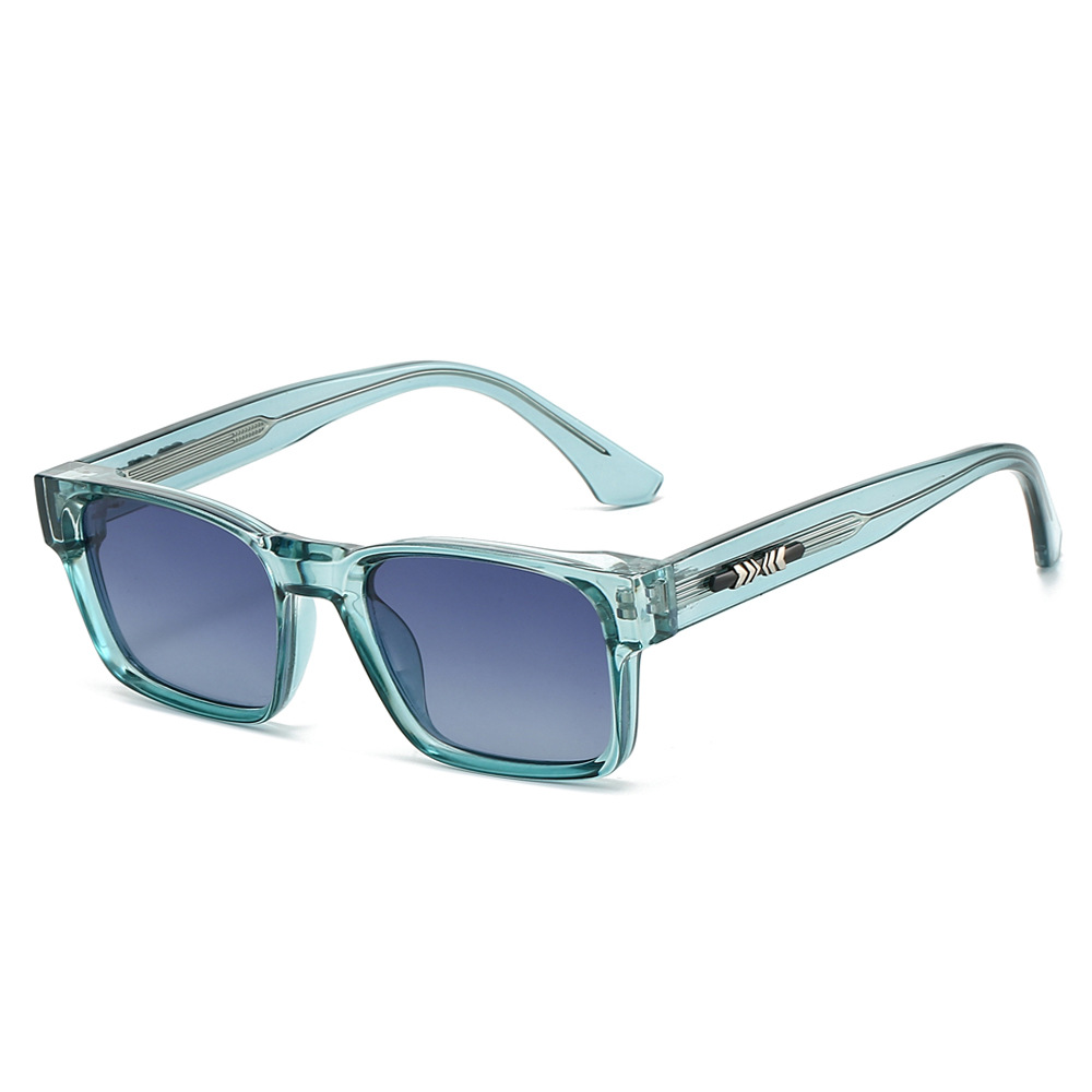 Lunettes de soleil polarisées carrées de qualité pour hommes, noyau métallique UV400 unisexe, pour voyage, randonnée, plage, pêche