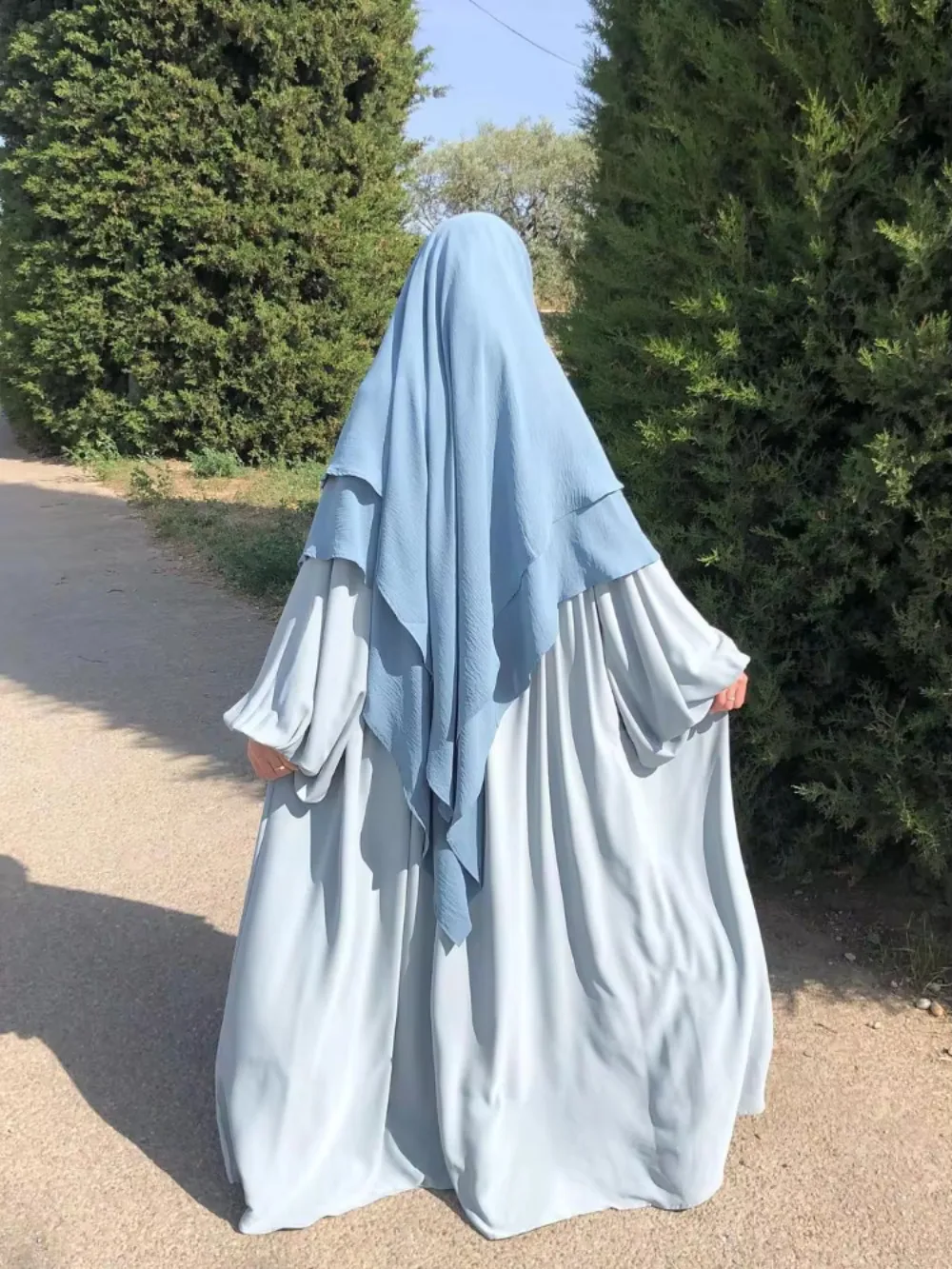 Long Khimar femmes Ramadan Eid musulman Long Hijab une pièce couvre-chef Jubha vêtements islamiques Hijabs Musulman vêtement de prière 2025