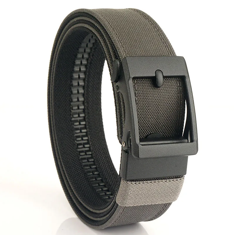 Ceinture tactique à boucle automatique en métal ferme pour hommes et femmes, ceintures suspendues épaisses à Double couche, ceinture d'entraînement robuste en plein air