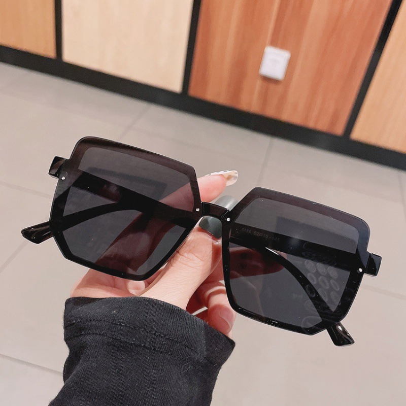 Lunettes de soleil Vintage à grande monture pour femmes et hommes, carrées de marque, rétro, lunettes de soleil polygone pour hommes et femmes ﻿ ﻿