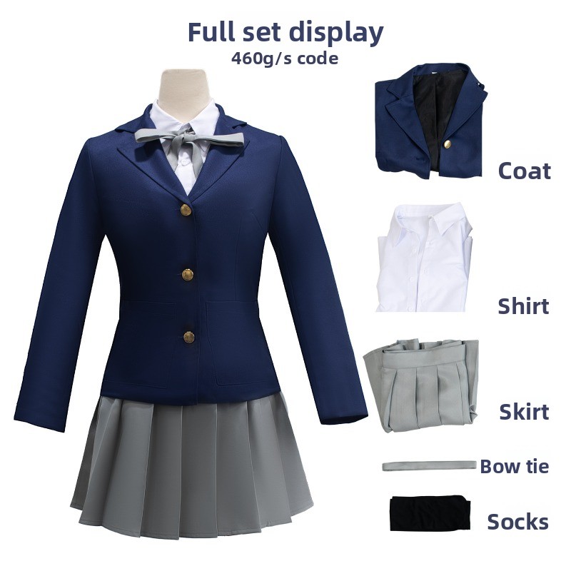 Costume de cosplay K-ON Hirasawa Yui, uniforme scolaire japonais pour filles, robe JK, manteau, tenue de carnaval Kawaii pour femmes, Halloween