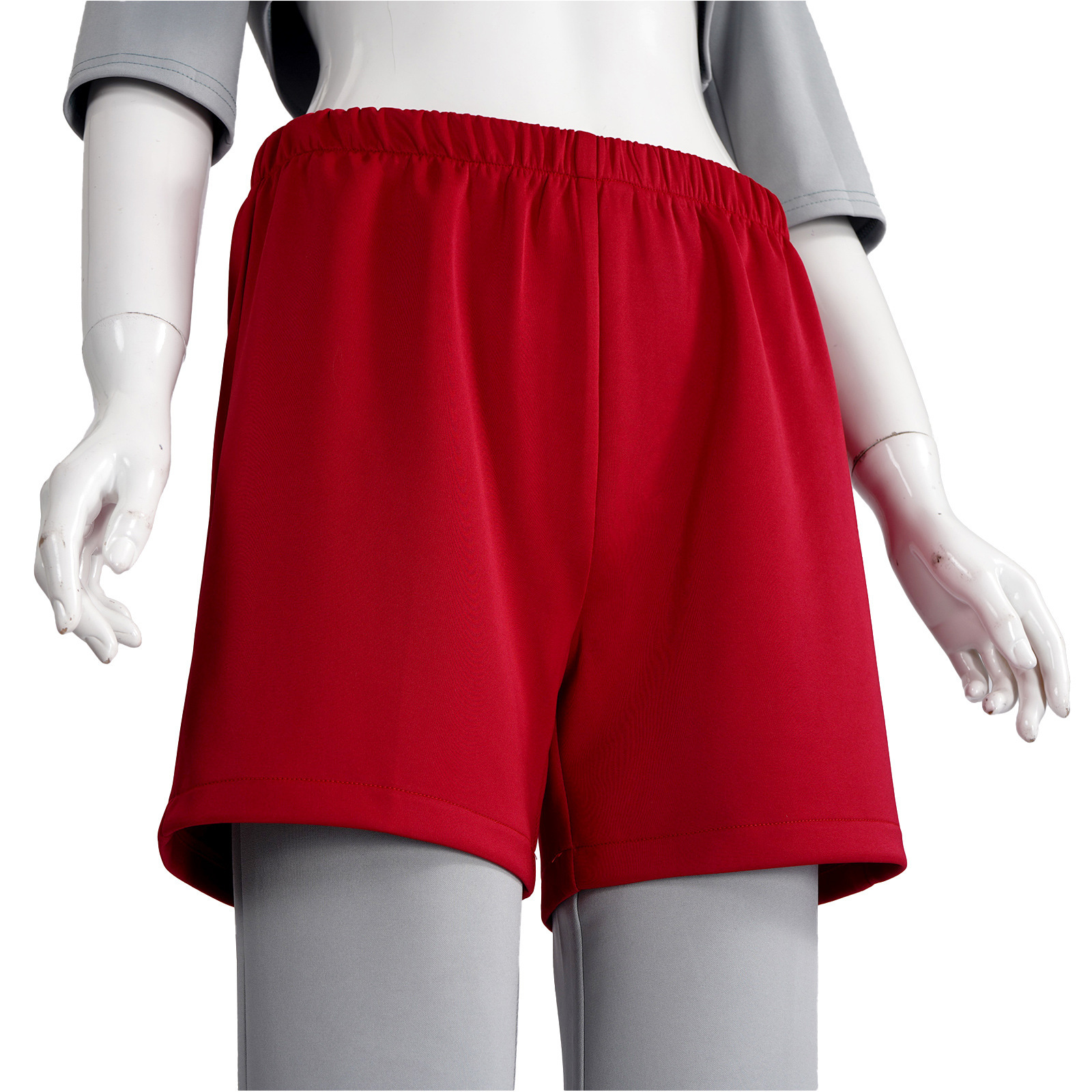 Costume de cosplay ELEVEN, tenue de cosplay vintage sportive pour femmes, haut court gris, ensemble de pantalon court rouge