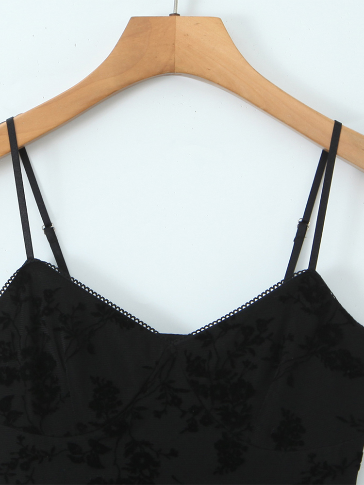 Robe de soirée élégante et sexy pour femme, nouvelle collection, style chic, à fleurs, en maille, dos nu, col en V, coupe ajustée