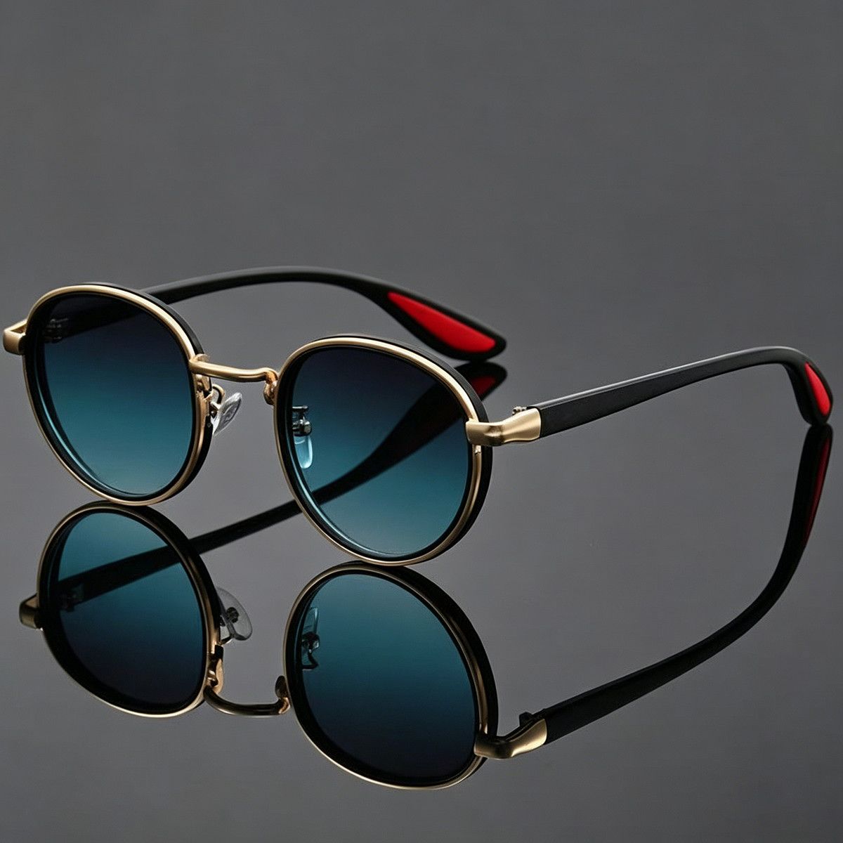 Lunettes de soleil ovales rétro pour hommes, monture en métal, protection UV tendance, accessoires solaires polyvalents