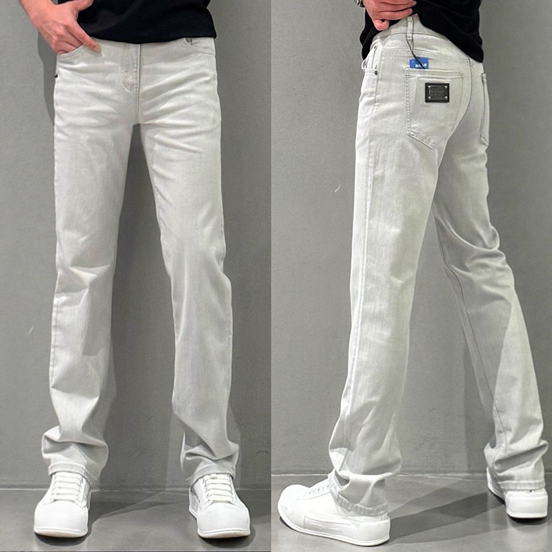 Jeans droits de haute qualité, tendance, polyvalents, coupe ample, pantalon décontracté à jambes larges