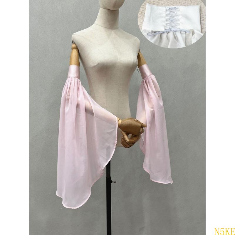 Housse de bras transparente pour mariée, faux manches en Tulle pour Costume de jeu, manches de robe de mariée pour femmes