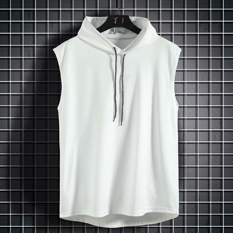 Débardeur de gymnastique d'été pour hommes, chemise sans manches à capuche, haut de musculation, mode Hip Pop, gilet, sweat-shirt, Singlets de Fitness, vêtements pour hommes